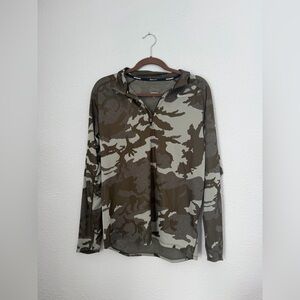 NIKE Dri Fit Camo Running Quarter Zip Pullover